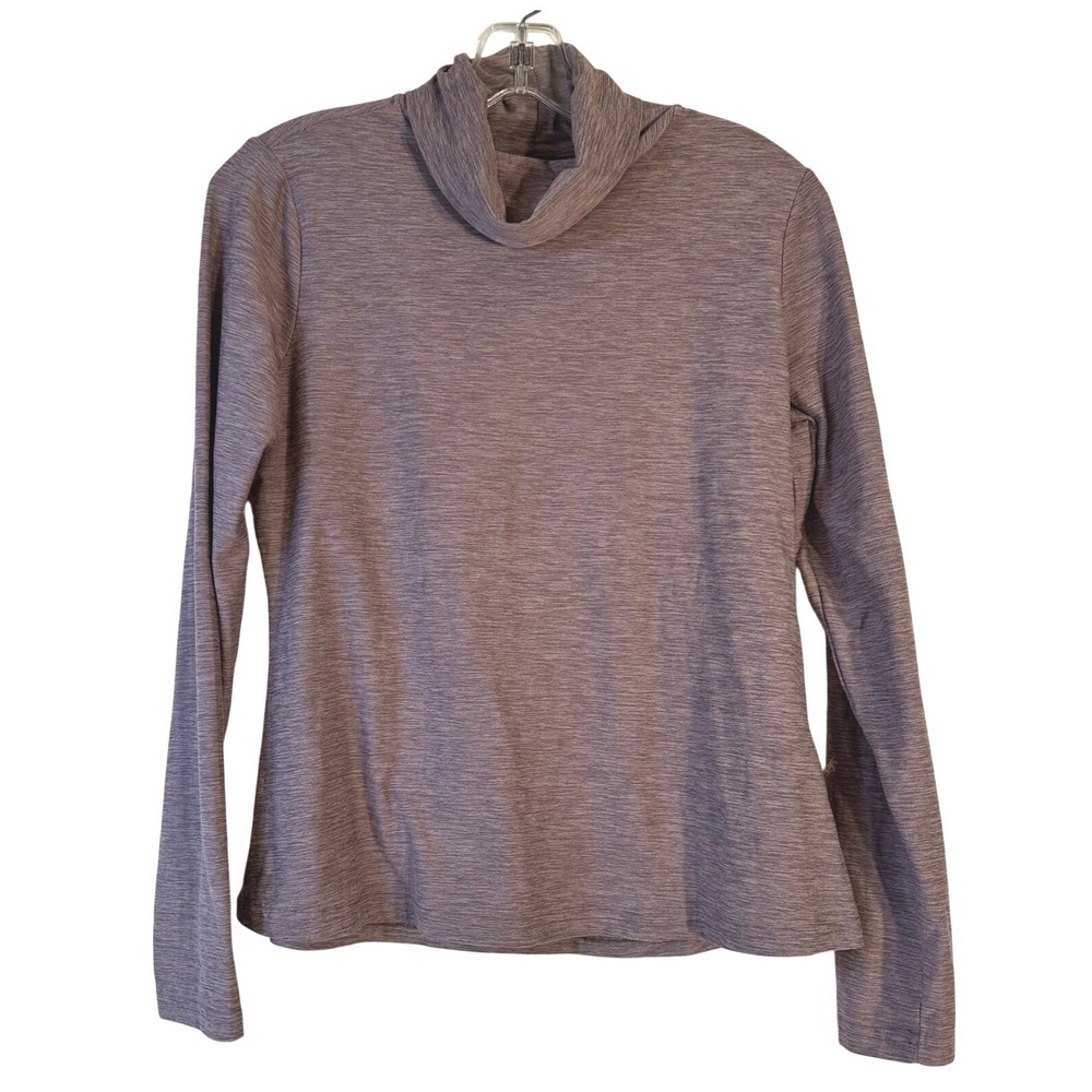 Kyodan Outdoor Womens Mauve‎ Space Dye Cowl Neck Long Sleeve Top M